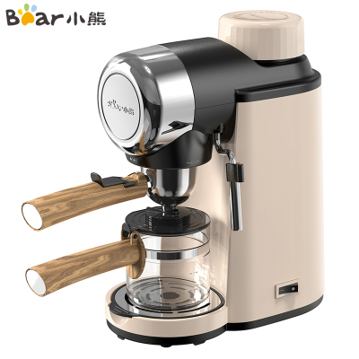 小熊(Bear) 咖啡机家用意式半自动 5Bar泵压式蒸汽高压萃取 花式浓缩咖啡可打奶泡 KFJ-A02R2