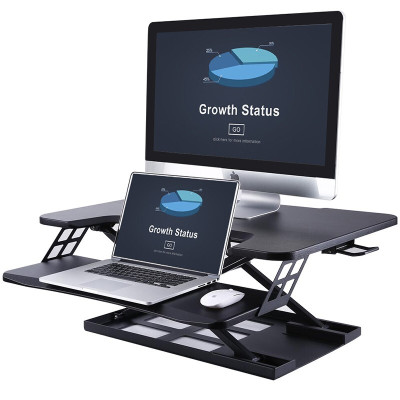 站立式阿斯卡利电脑升降桌桌上桌站坐两用工作台增高折叠便携式办公桌12x