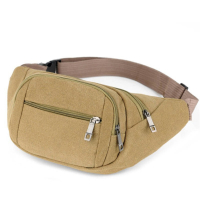 腰包男士干活工地多功能工具包阿斯卡利帆布手机包多层大容量收钱生意包