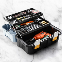 阿斯卡利电工五金收纳美术多功能工具箱手提式家用大号工业级小学生工具盒