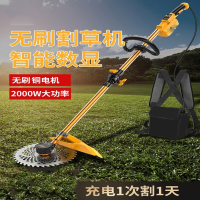 阿斯卡利无刷电动割草机充电式农用多功能背负除草小型家用草坪打草机