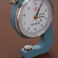 阿斯卡利皮革测厚仪0~10mm厚度测量手工DIY皮革手持式平头厚度表4707