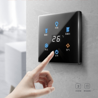 阿斯卡利浴霸开关四开五开5五合一专用卫生间风暖智能触摸屏面板通用