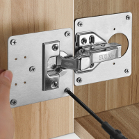 阿斯卡利铰链 板固定板柜门橱柜合页加厚修补片