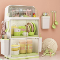 阿斯卡利(ASCARI)宝宝餐具收纳盒婴儿专用辅食收纳柜奶瓶沥水架碗碟筷工具防尘碗柜