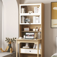 阿斯卡利(ASCARI)折叠书桌书架一体木转角电脑桌家用台式儿童书房组合学习桌书柜