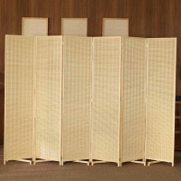 阿斯卡利(ASCARI)新中式竹编屏风客厅挡板卧室移动折屏简约现代折叠隔断墙遮挡家用折屏座屏