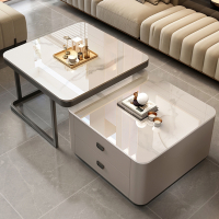 阿斯卡利(ASCARI)岩板茶几轻奢现代网红方形玻璃小茶几客厅家用小户型 茶几