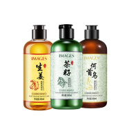 [3瓶装]形象美生姜洗发水300ml+何首乌洗发水300ml+茶籽洗发水300ml温和洁净清爽洗发露润发