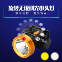 头灯强光充电超亮头戴式无极级调光旋钮锂电防水夜钓鱼led手电