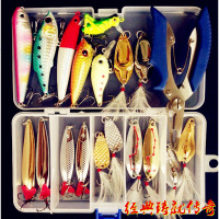包邮路亚饵套装淡水 海水亮片雷蛙米诺假饵夜光软饵配件硬饵软