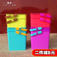 方形条纹收纳桶带盖可坐人洗澡凳加厚塑料桶储物箱手提水桶钓鱼