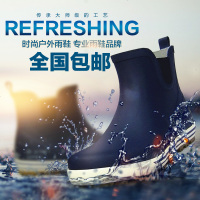 出口欧美天然雨鞋时尚防滑男雨靴短筒水靴户外套鞋钓鱼防水鞋