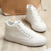 春季女鞋子2018新款潮百搭韩版高帮小白鞋2017学生平底运动白鞋女