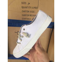 处理女鞋经典潮流 纯白帆布鞋运动鞋胶水黄斑鞋垫图案随机