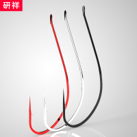 秋田狐鱼钩红50枚长柄锋利有倒刺细条原散装进口垂钓 包邮