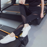 网纱拼接高腰显瘦健身裤女高弹紧身运动裤跑步裤速干九分瑜伽裤女