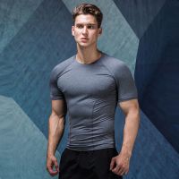 紧身衣男运动短袖T恤跑步高弹力速干衣透气吸汗训练压缩健身服