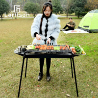 户外不锈钢烧烤架5人以上家用木炭烧烤炉全套碳烤肉野外bbq工具