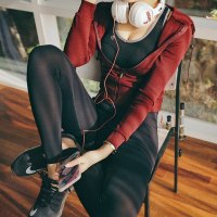 韩国瑜伽服套装春夏健身服三件套跑步运动长袖外套速干健身房女