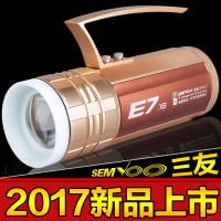 三友钓鱼灯 夜钓灯蓝光白光双光源强光超亮充电钓鱼灯支架手电筒