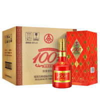 五粮液 百年100年传奇 金装版500ml*6瓶 52度浓香型 白酒 礼盒装 婚宴喜酒