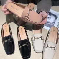 桂兰珊（Guilanshan） 包头拖鞋女夏季2020新款时尚外穿无后跟懒人半拖鞋平底凉拖一字拖