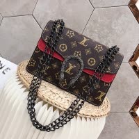 桂兰珊（Guilanshan） 2020新款时尚印花女包潮流链条包百搭小方包女欧美单肩斜跨小包包