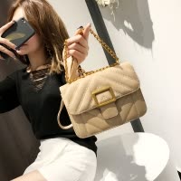 桂兰珊（Guilanshan） 女包包2020新款时尚春季单肩小方包菱格链条包韩版百搭斜挎包潮