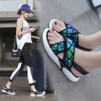 桂兰珊（Guilanshan） 2020夏季新款chic港味凉鞋女韩版平底百搭网红复古大码女鞋松糕底
