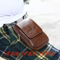 桂兰珊（Guilanshan） 6寸超薄户外运动手机包男穿皮带 多功能类牛皮小腰包挂包跑步包