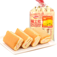 达利园 橙汁味瑞士卷160g/袋 蛋黄派早餐食品零食手撕面包点心面包糕点