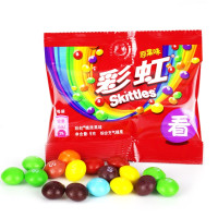 彩虹(Skittles) 原果味彩虹糖9g/袋 原果味脆皮软糖装休闲趣玩小零食品糖果