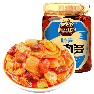 吉香居酱牛八方 脆笋牛肉多200g/瓶酱菜下饭拌饭佐餐开味辣椒酱瓶装调味酱