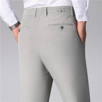 恒源祥桑蚕丝弹力商务休闲裤男士夏季薄款中年宽松直筒男裤长裤子
