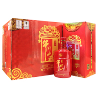[可开发票 保证正品]百年牛栏山二锅头 婚宴喜酒百年红6年六年35度500ml*6瓶整箱装 浓香型白酒