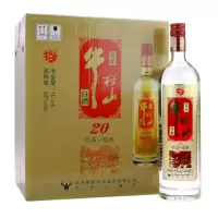 [可开发票 保证正品]牛栏山二锅头 珍品陈酿 20红标土豪金52度1000ml/1L*6瓶整箱装浓香型白酒