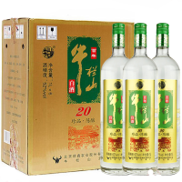 牛栏山二锅头 珍品陈酿 20绿标土豪金52度1000ml/1L*6瓶整箱装浓香型白酒