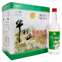 [可开发票 保证正品]牛栏山二锅头42度陈酿白牛二750ml*6瓶浓香型白酒整箱