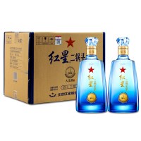 北京红星二锅头 43度大金奖 500ml *6瓶整箱 清香型白酒 礼盒装 白酒礼盒 保真