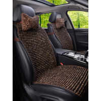 夏季菩提子木珠汽车坐垫小蛮腰单片通用单座垫手编凉垫透气车垫子