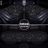 汽车坐垫布艺座垫三件套透气防滑免绑四季通用单片后排小蛮腰座垫