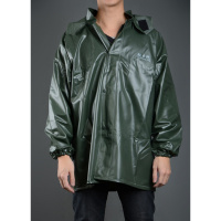 单雨衣骑行外卖摩托电动车上衣防水透气耐磨冬天不硬化胶衣