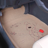新款地毯汽车小熊卡通专通用脚垫 防水无异味大众福克斯POLO女性