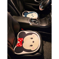 汽车内饰品卡通夏季棉麻座椅坐垫车载可爱透气散热防滑四季通用女