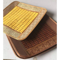 竹片汽车坐垫麻将凉席单片防滑凉垫通用座垫车内用品竹席三件套