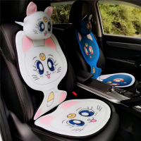 汽车四季坐垫凉垫卡通汽车垫汽车座垫可爱四季通用冰丝三件套座垫