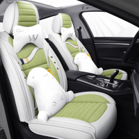 汽车坐垫四季通用亚麻卡通全包K2宝来朗逸卡罗拉轩逸英朗夏季座套