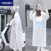 雨衣透明单人连体防水雨具电动车电瓶车防雨服男女学生户外雨披