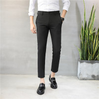 新款男士夏季休闲九分裤韩版修身薄款休闲裤子